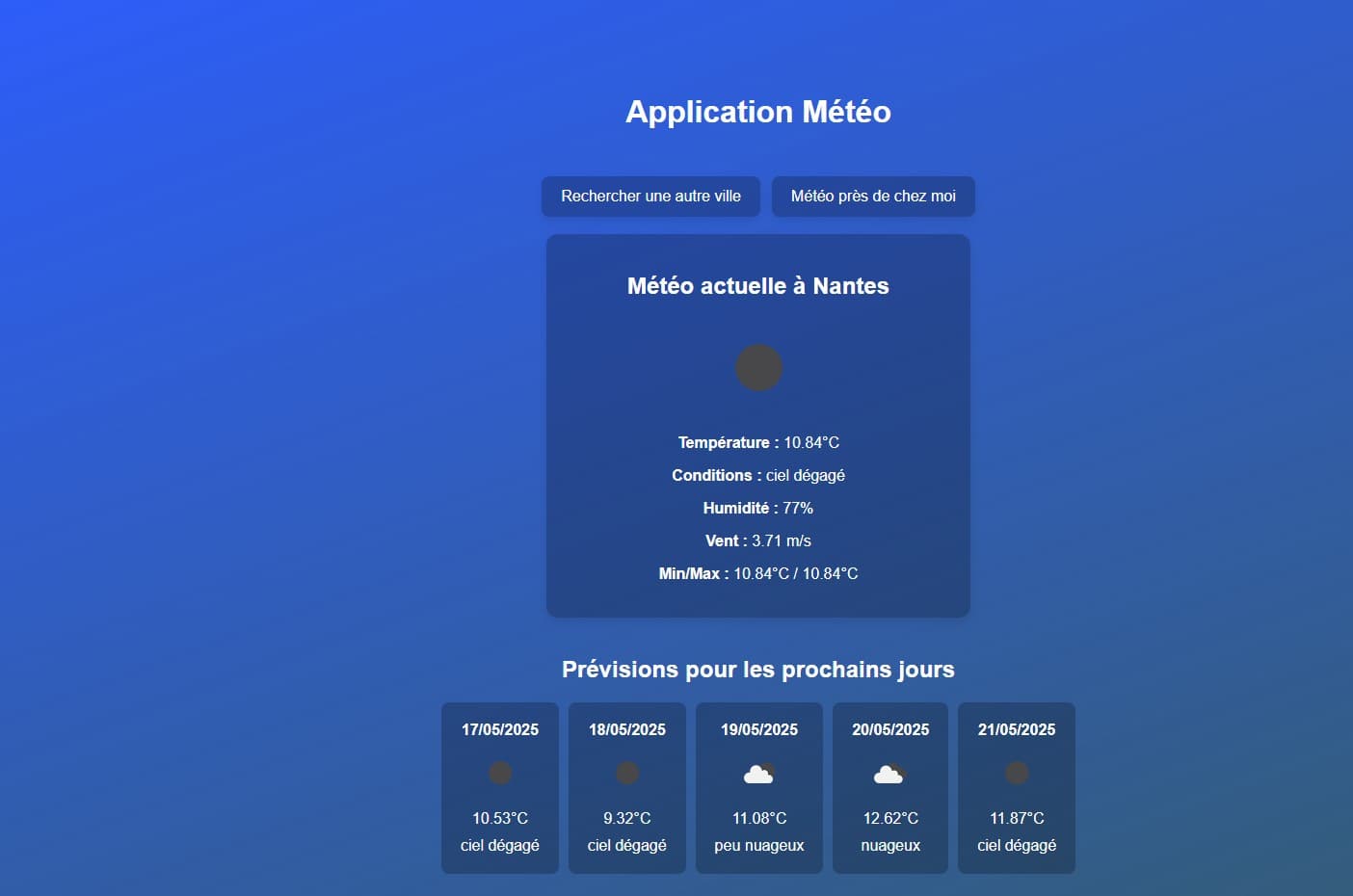 Application Météo